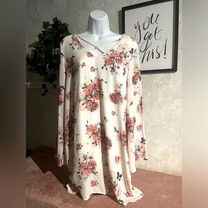 A.U.W Floral wide sleeve dress